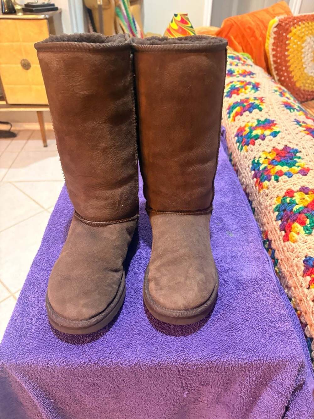 UGG Classic Tall Boots Brown Suede